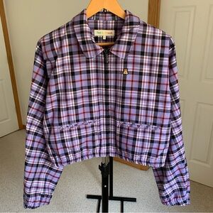 Teddy Fresh Purple Plaid Jacket Women’s Large